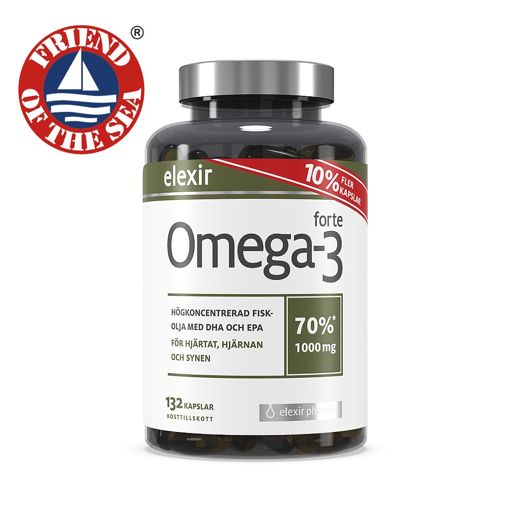 Omega-3 Forte 1000 mg 132 kapslar - Scandinavian Green Trade - Vägen till  ett hälsosamt liv
