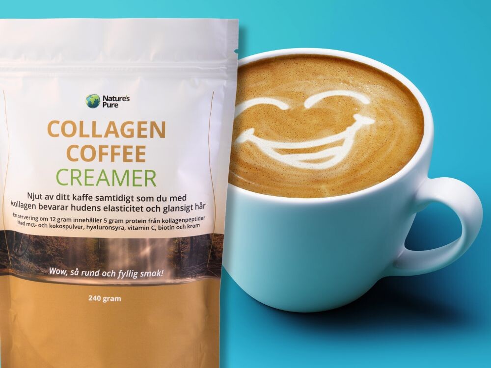 Få en strålande hud och glansigt hår med Collagen Coffee Creamer.