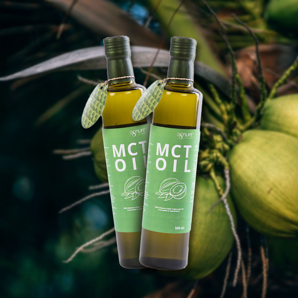 MCT-olja är framställd till 100% av kokosnötter.